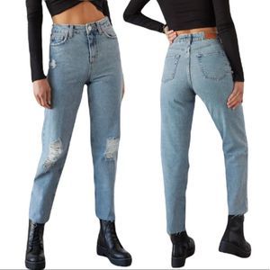 BDG Y2K Jeans High Rise Ankle Crop Distressed Size 26 Urban Outfitters
